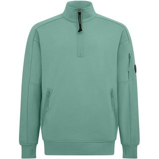CP Company Lens Quarter Zip Sweatshirt for Men - Lightweight Fleece Pullover with Reflective Lens Detail | Perfect for Casual Wear, Outdoor Activities & Street Style Fashion