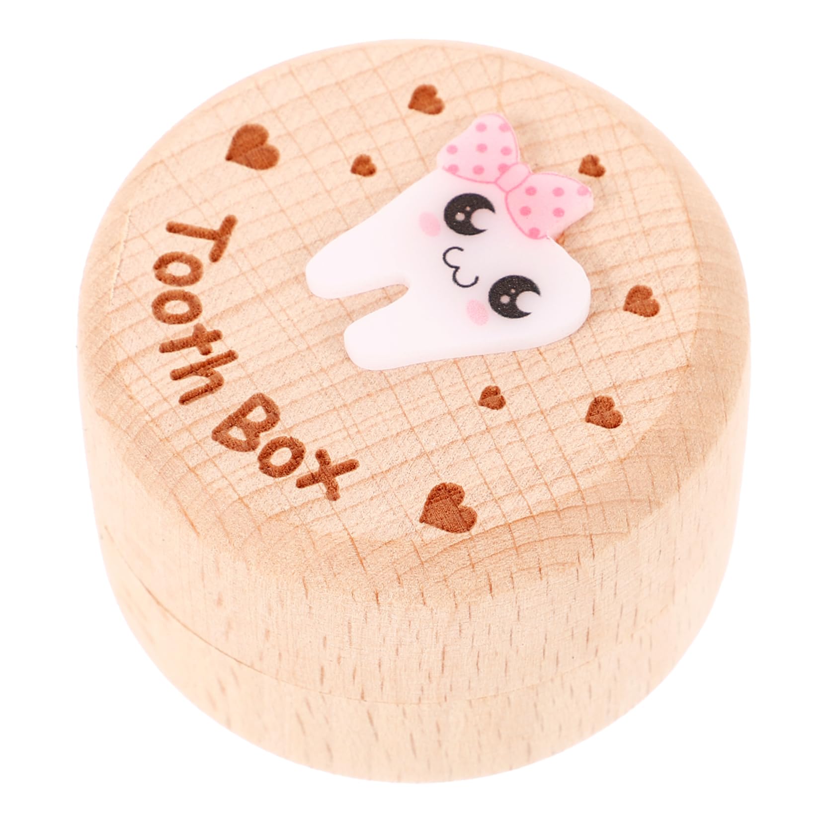GLSTOY Wooden Tooth Keepsake Box for Kids - Modern Tooth Holder & Storage Box for Baby Teeth - Perfect for Tooth Fairy Gifts, Nursery Decor, and Childhood Memories