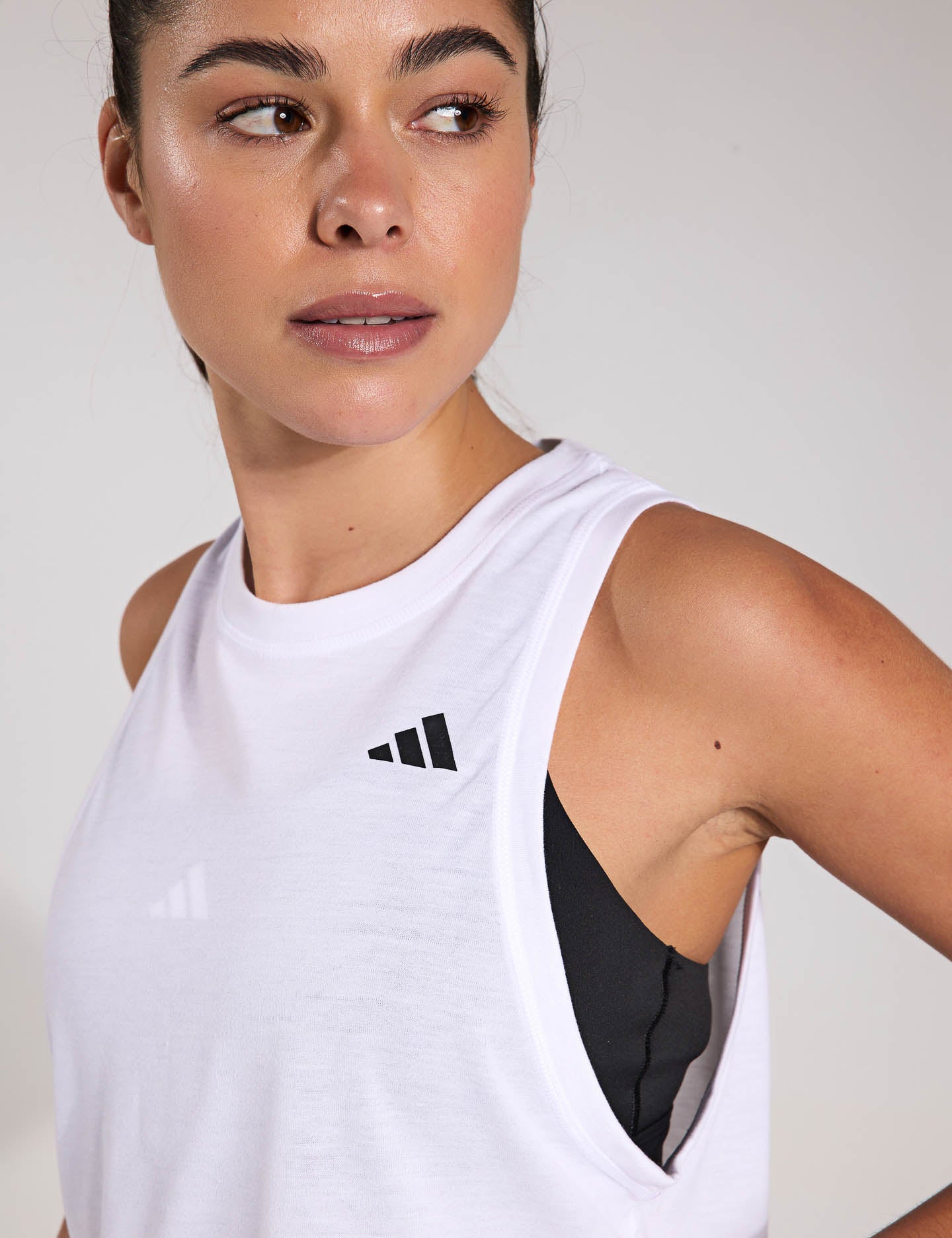 Train Essentials Boxy Workout Tank Top for Women - White | Gym, Yoga & Running Activewear
