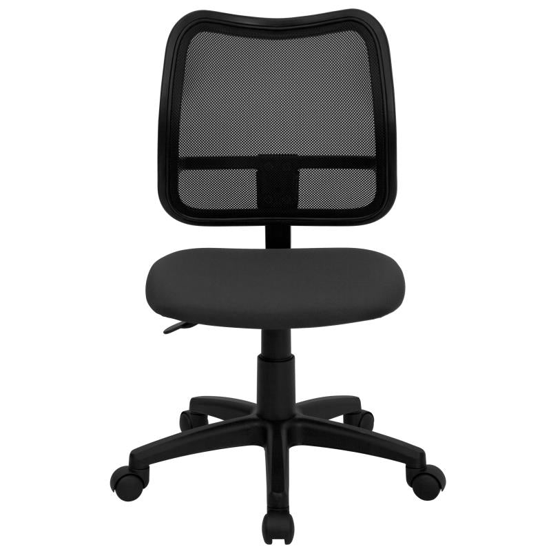 FLASH Mid Back Black Mesh Swivel Task Office Chair - Ergonomic Adjustable Height Computer Desk Chair for Home & Office Use - Perfect for Long Hours of Work or Gaming