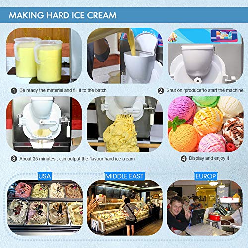 Kolice ETL Certified Commercial Countertop Gelato & Hard Ice Cream Machine | Italian Water Ice & Sorbetto Maker | 110V for Restaurants, Ice Cream Shops, Cafés & Dessert Businesses | Perfect for Gelato Production, Frozen Treats & Artisan Desserts