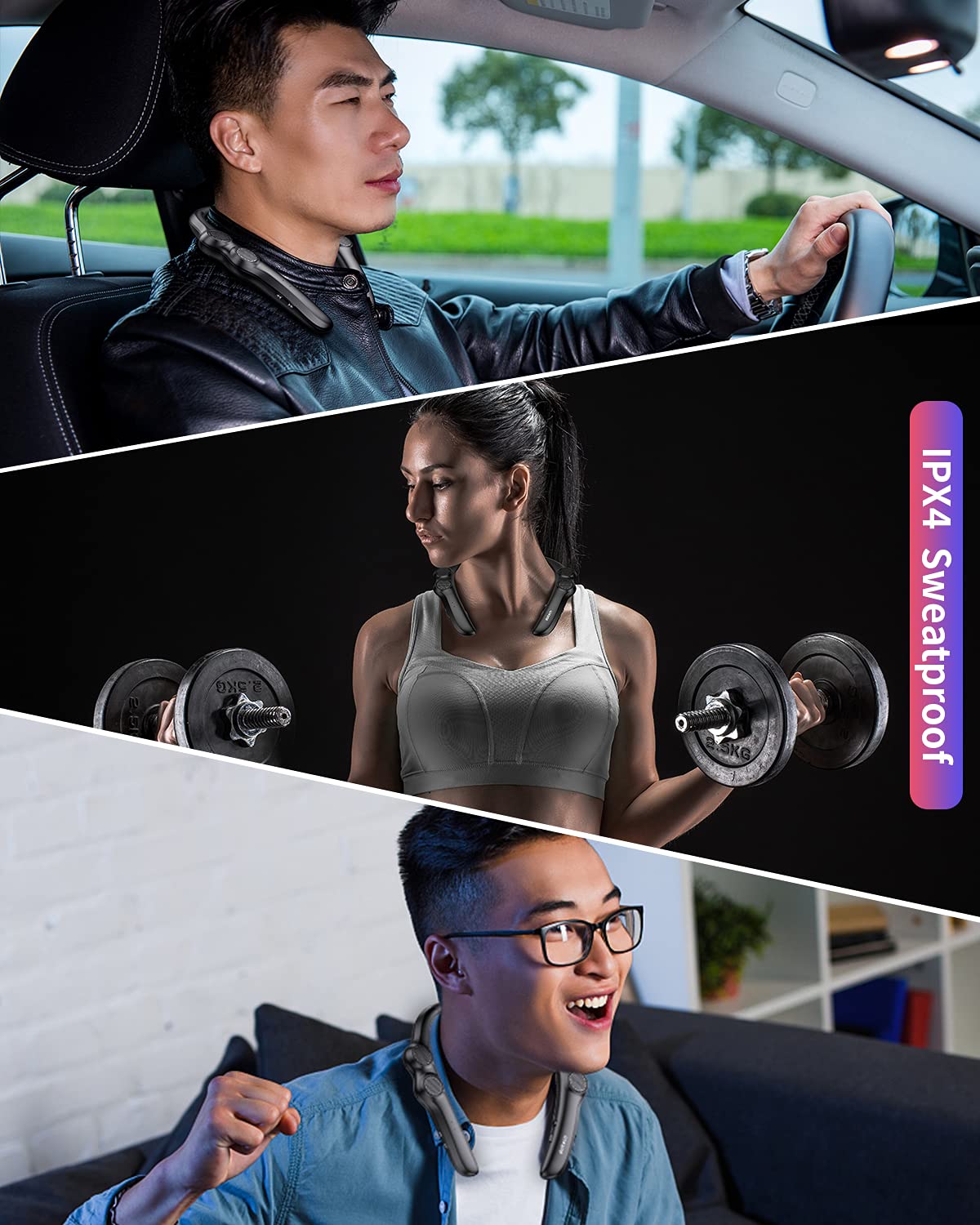 Gardway Bluetooth Speaker - Lightweight 78g Wireless Wearable Speaker with Hi-Fi 3D Stereo Sound, 12-Hour Playtime & Built-in Mic | Perfect for Home, Office, Outdoor Adventures, Travel & Parties