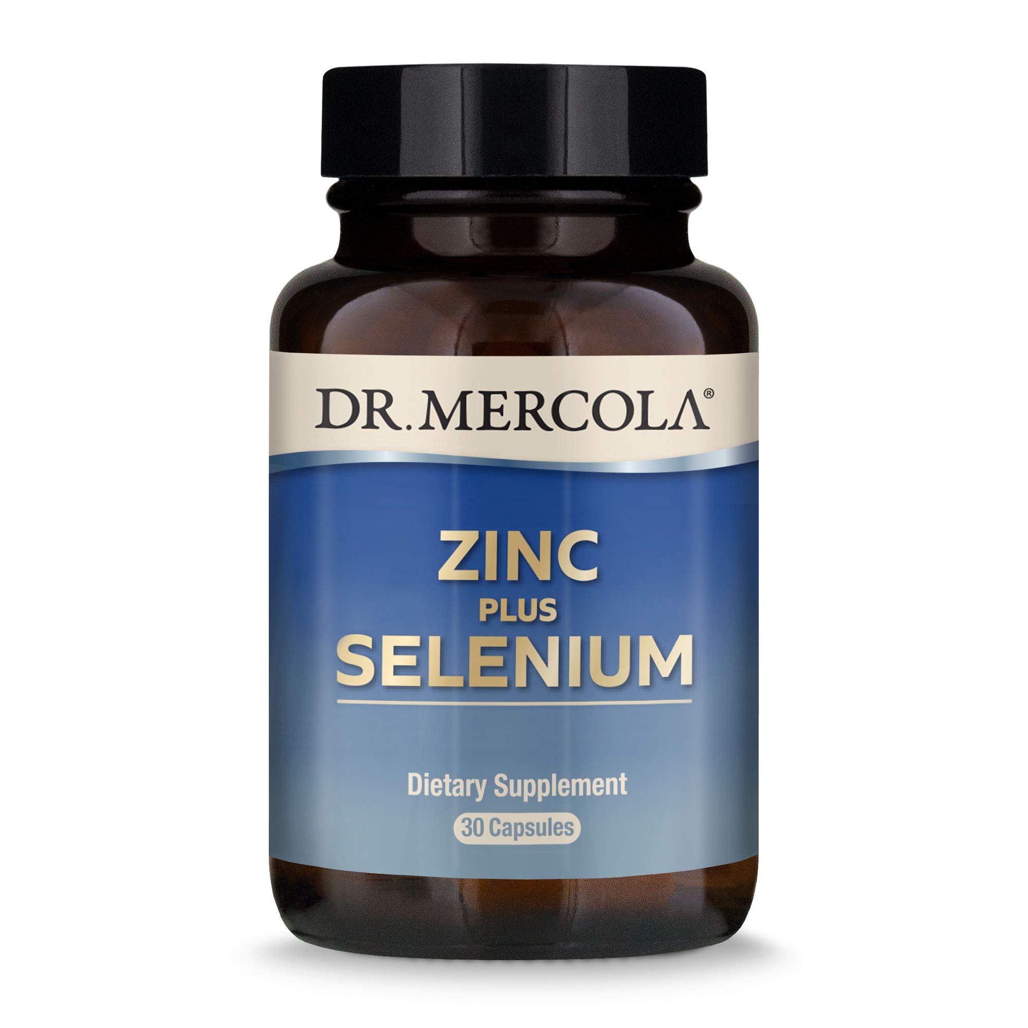 Dr. Mercola Zinc Plus Selenium Dietary Supplement - 30 Capsules (30 Servings) | Immune System Support & Overall Health Boost | Non-GMO, Soy Free, Gluten Free | Perfect for Daily Wellness & Immune Defense