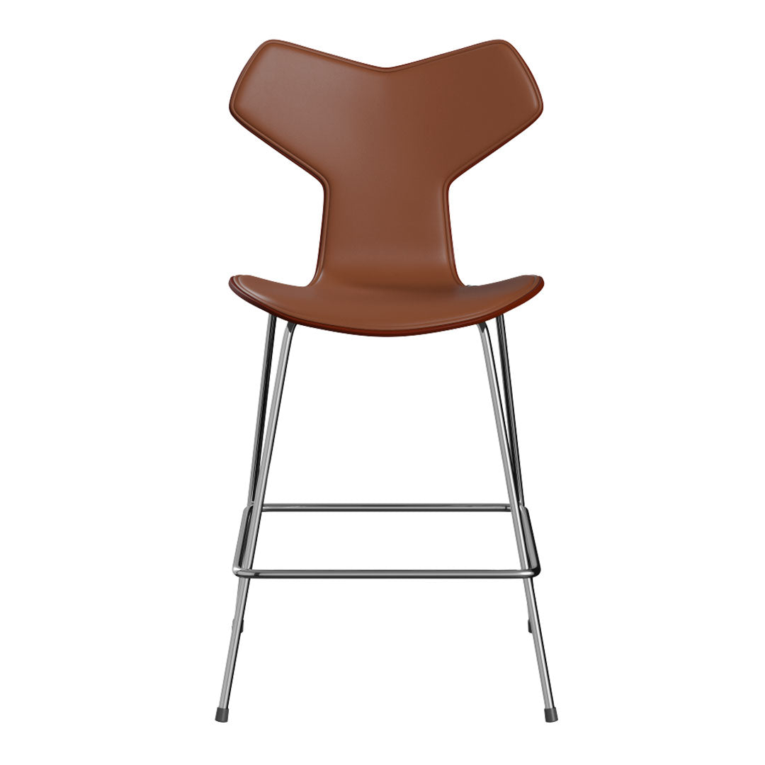 Grand Prix Counter Chair 3138 - Lacquered Wood & Upholstered Front - Modern Bar Stool for Kitchen Island, Breakfast Nook & Home Bar
