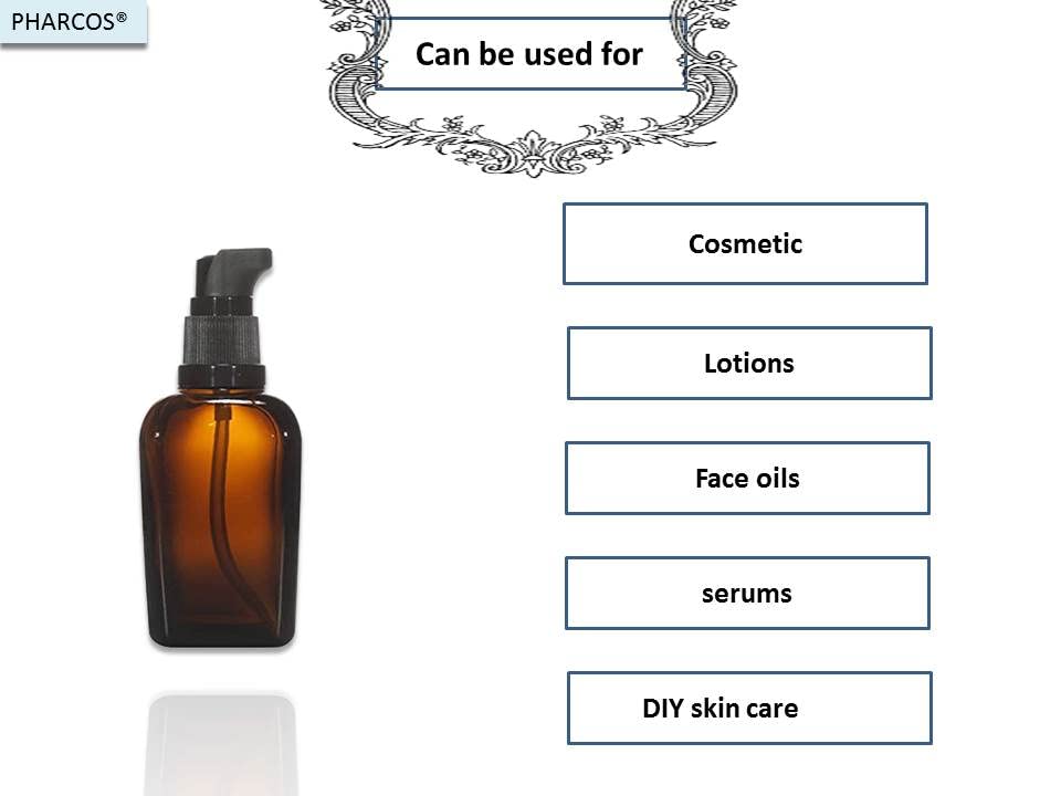 Pharcos 30ml Empty Refillable Square Amber Glass Bottle with Black Cream Lotion Pump - 3 Pack for Makeup, Face Cream, Facial Cleanser, Toner & Travel Toiletries | Perfect for DIY Skincare, Beauty Products & Travel Essentials