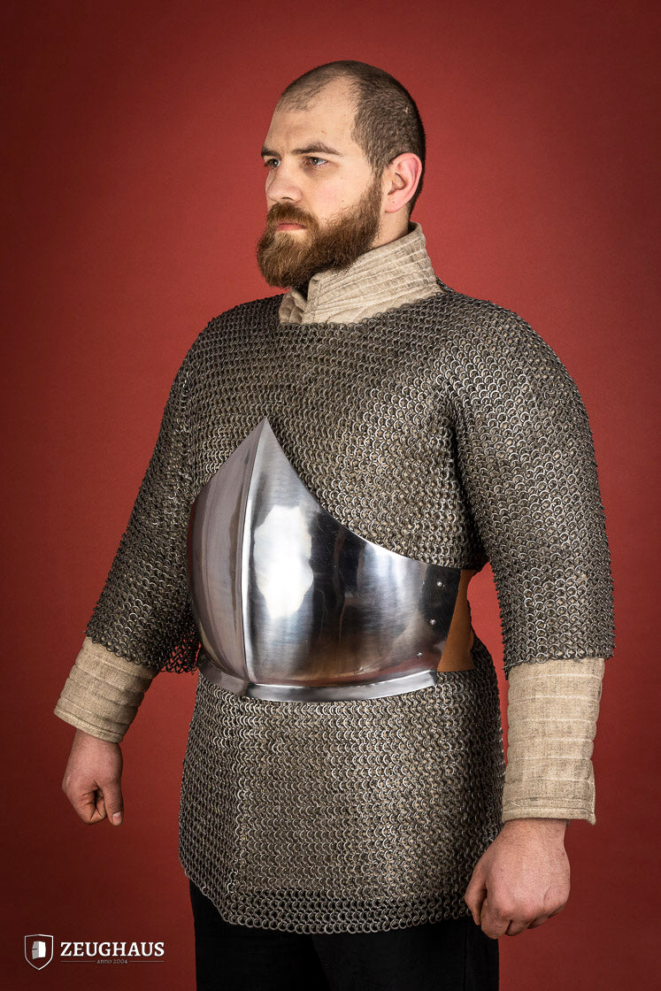 Polished Half Breastplate Armor - 1.6mm Thick Steel Medieval Costume for LARP, Cosplay & Renaissance Fairs | Perfect for Knights, Warriors & Historical Reenactments