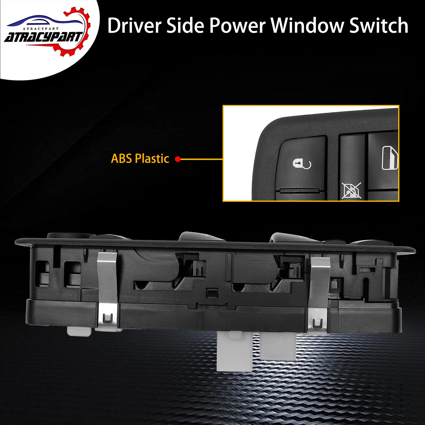 2011-2014 Dodge Durango & Jeep Grand Cherokee Power Window Master Switch Replacement – 3-Pin & 8-Pin Compatible (Fits Part# 68086693AC, 68086693AD) – Easy DIY Installation for Driver Side Window Controls