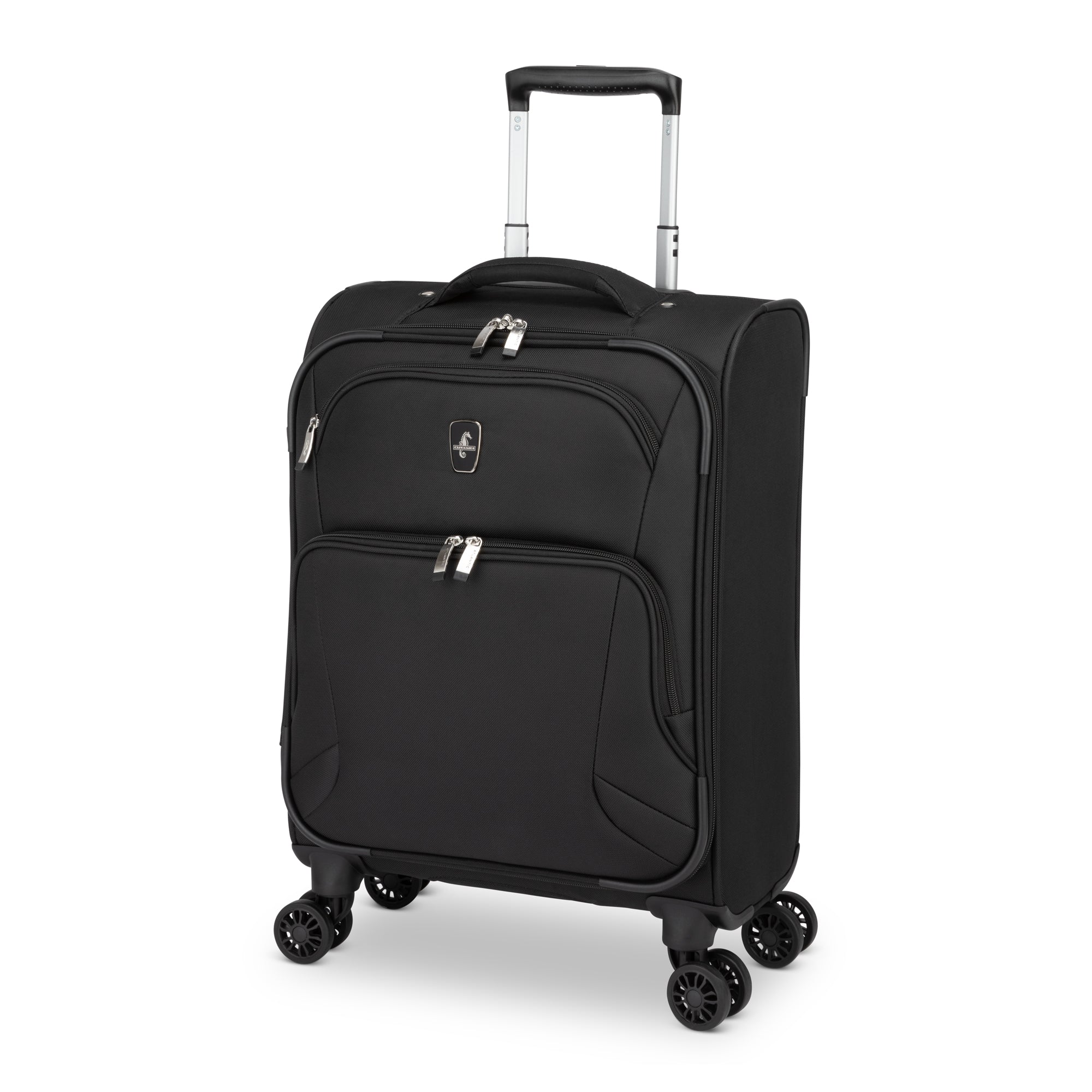 Atlantic Artisan III Spinner 3-Piece Luggage Set - Lightweight Expandable Suitcase with 360° Wheels for Travel, Business & Vacation (Black) - Perfect for Airplane Carry-On & Checked Bags