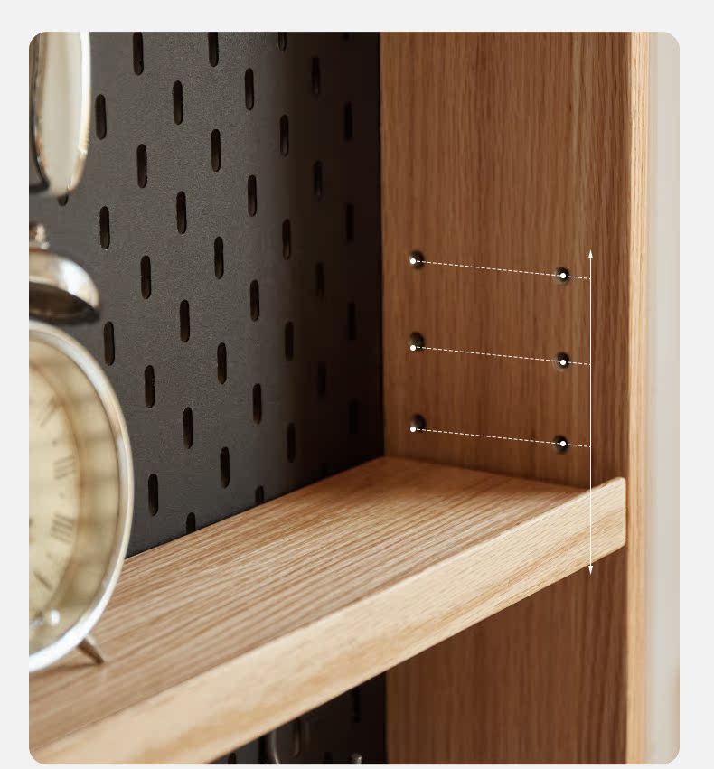Solid Oak Wood Ultra-Thin DIY Side Cabinet - Perfect for Small Spaces, Bedroom, Living Room & Office Storage