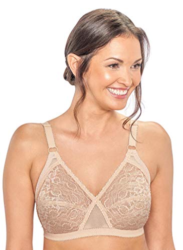 Wireless Lace Bra for Women - Seamless Comfort Bra with Adjustable Straps & Breathable Fabric - Perfect for Yoga, Workout & Everyday Wear