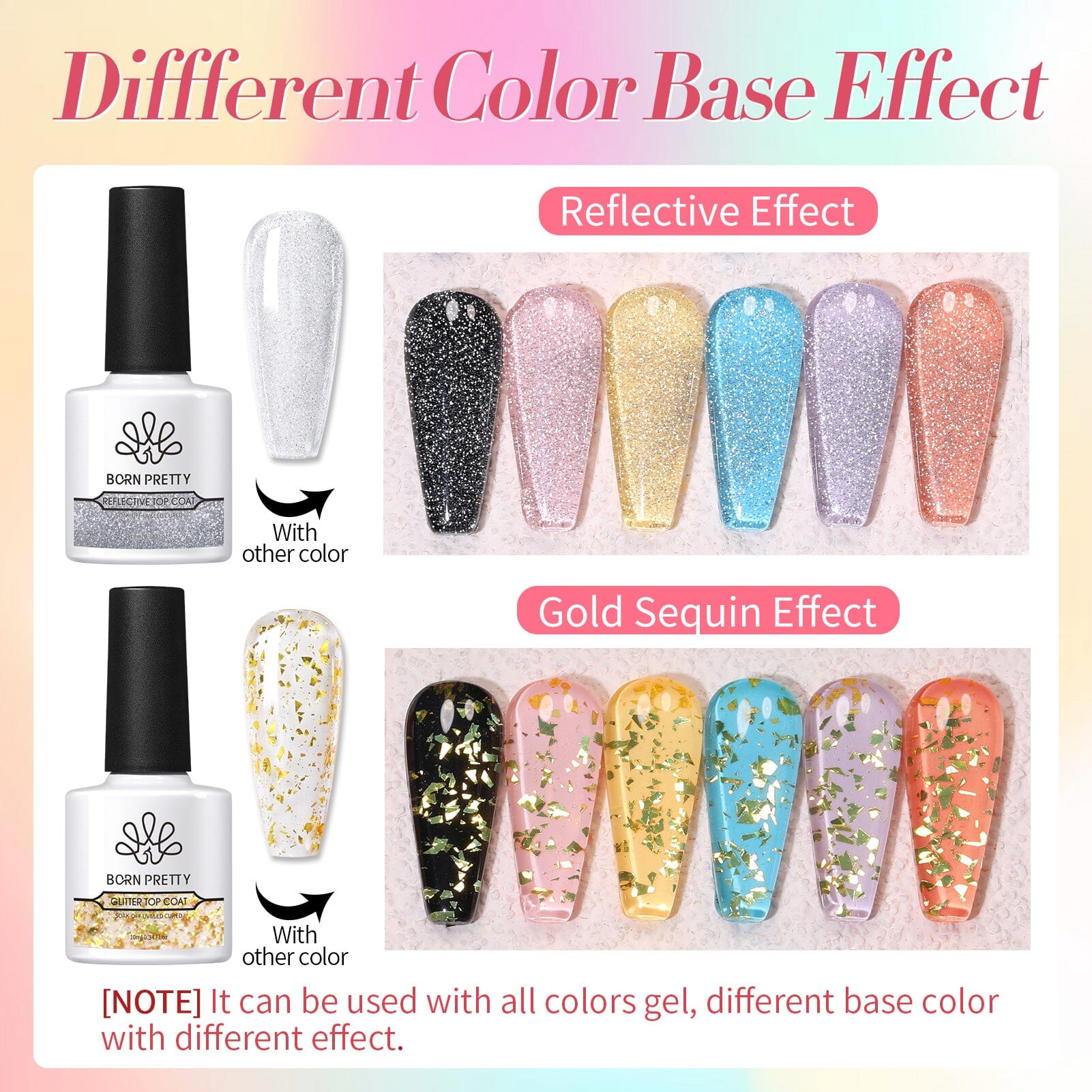 52pcs Gel Nail Polish Set - 46 Vibrant Colors & 6pcs Base & Top Coat Kit for Long-Lasting Manicures at Home or Salon