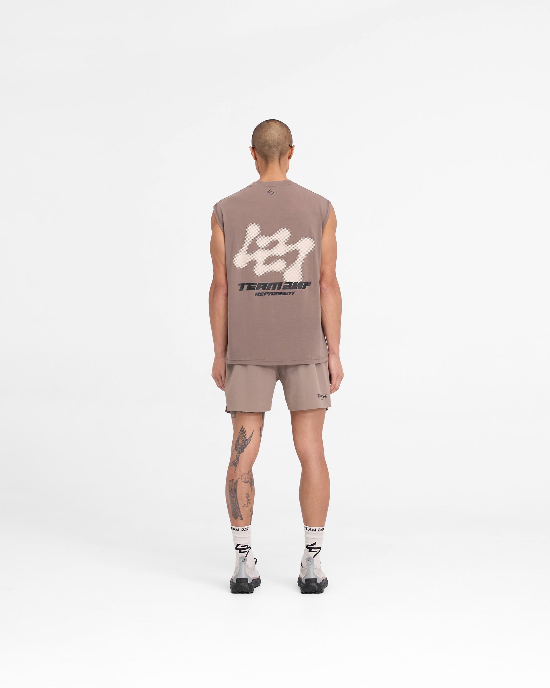 Team 247 Fused Shorts for Men - Comfortable Athletic Running Gym Workout Shorts in Umber Brown | Perfect for Training, Jogging & Casual Wear