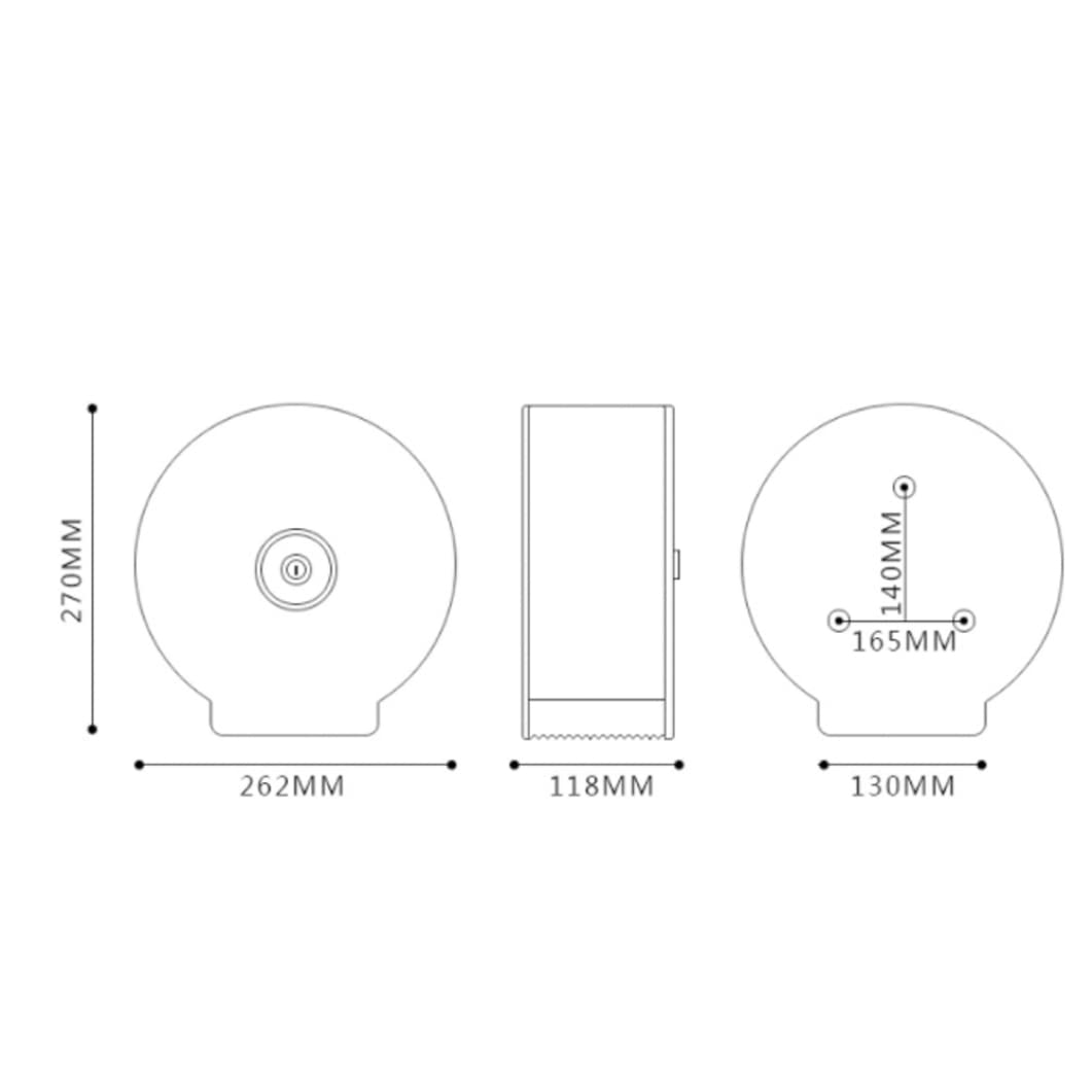 ABchat Commercial Toilet Paper Dispenser - Wall Mounted Gold Polished Bathroom Tissue Holder with Toilet Roll Box - Durable Stainless Steel Paper Towel Dispenser for Restrooms, Hotels & Public Washrooms
