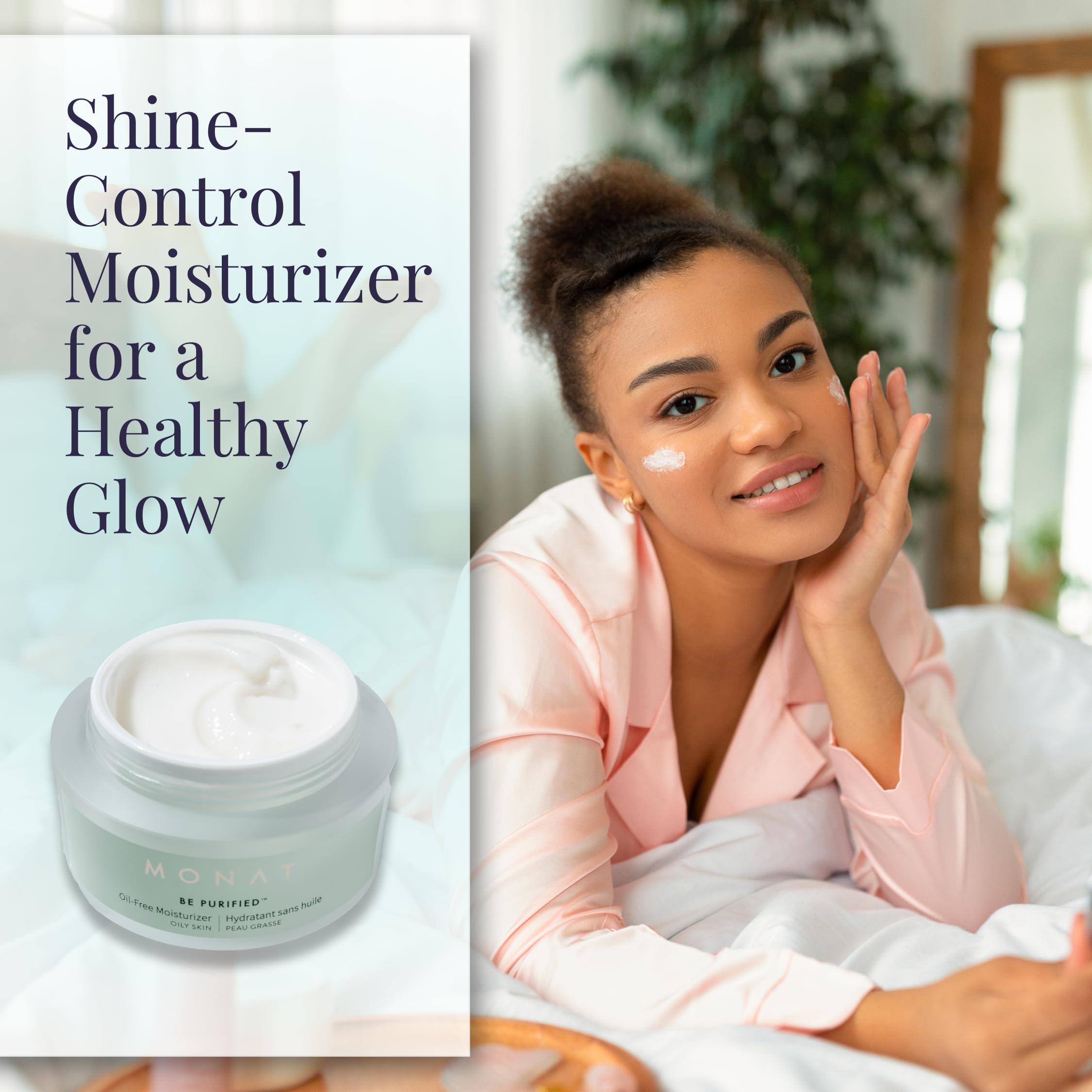 MONAT BE PURIFIED™ Oil-Free Moisturizer – Pore Refining Face Cream for Deep Hydration & Radiant Skin | Lightweight Daily Moisturizer with Botanical Extracts | Vegan Skincare for Oily, Combination & Sensitive Skin | Perfect for Morning & Night Routine