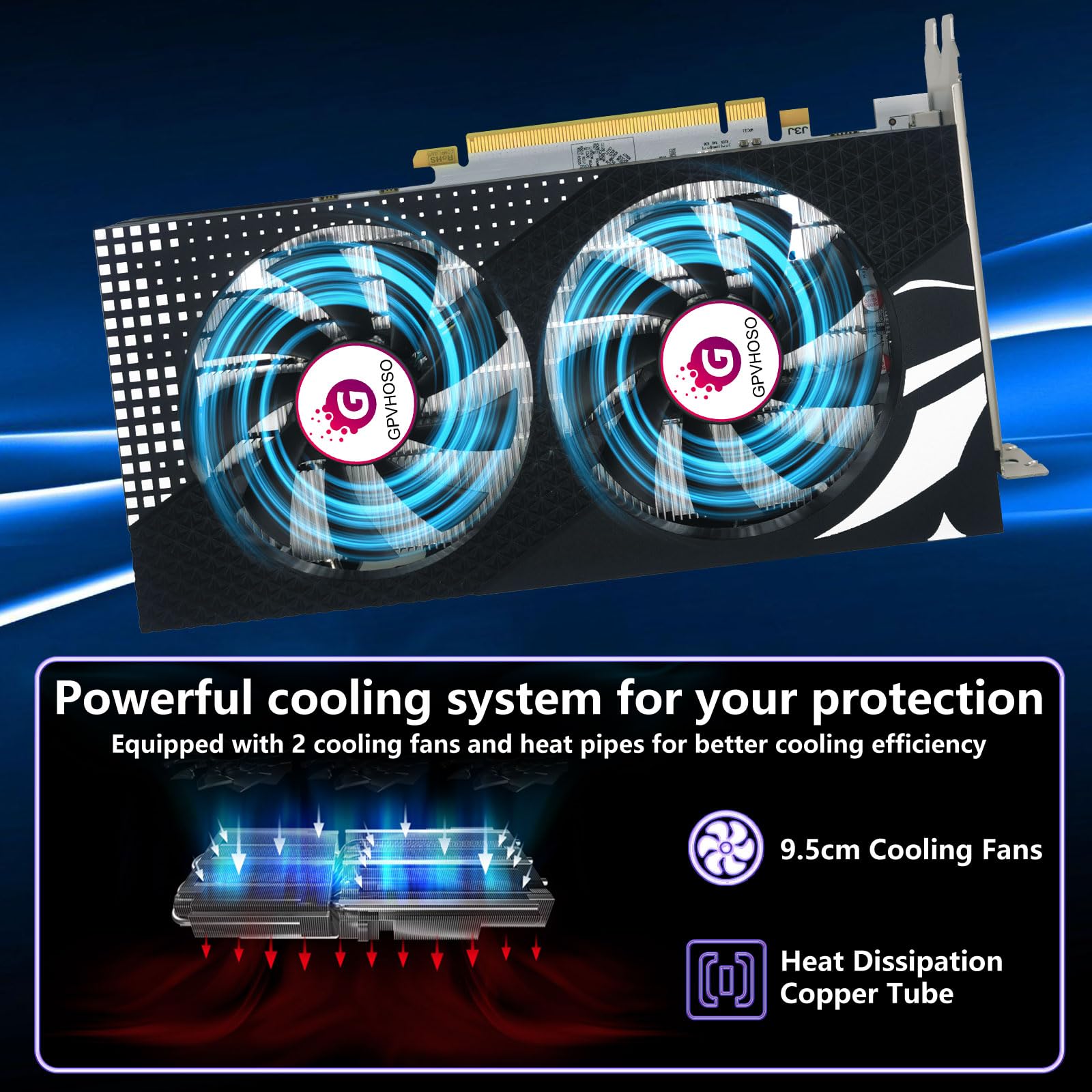 AMD Radeon RX 580 8GB GDDR5 256-bit Gaming Graphics Card with Dual Cooling Fans - 1289MHz Core Clock, 2048SP, HDMI/DP/DVI Outputs, PCIe 3.0 - Perfect for 1080p/1440p Gaming, Video Editing & 8K Content Creation