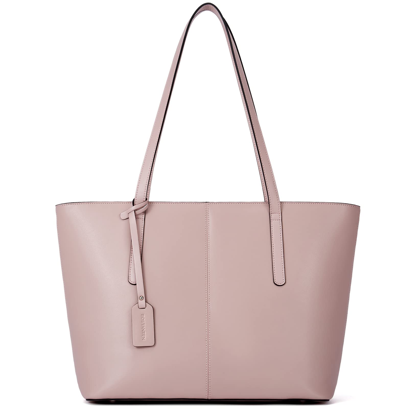 BOSTANTEN Genuine Leather Tote Bag for Women - Stylish Shoulder Purse Handbag for Work, Travel & Everyday Use