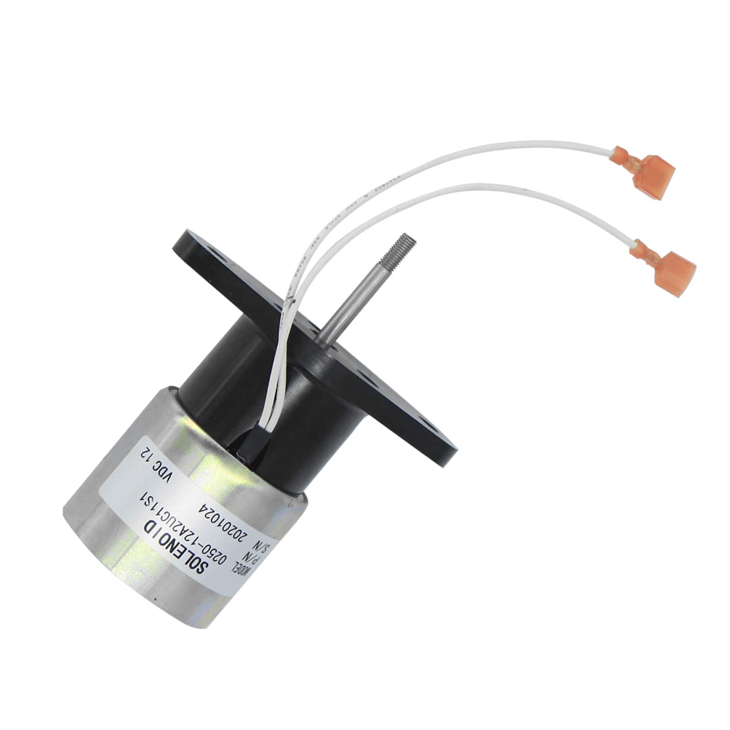 Disenparts 8250-1501 12V Stop Solenoid SA-4506-12 for Woodward Generator Engine C33D5 C38D5 C30D6 C35D6 X3.3 Cummins 110 KVA C110D5 Model - Replacement Fuel Shutoff Valve for Reliable Generator Power Cutoff in Emergency Situations