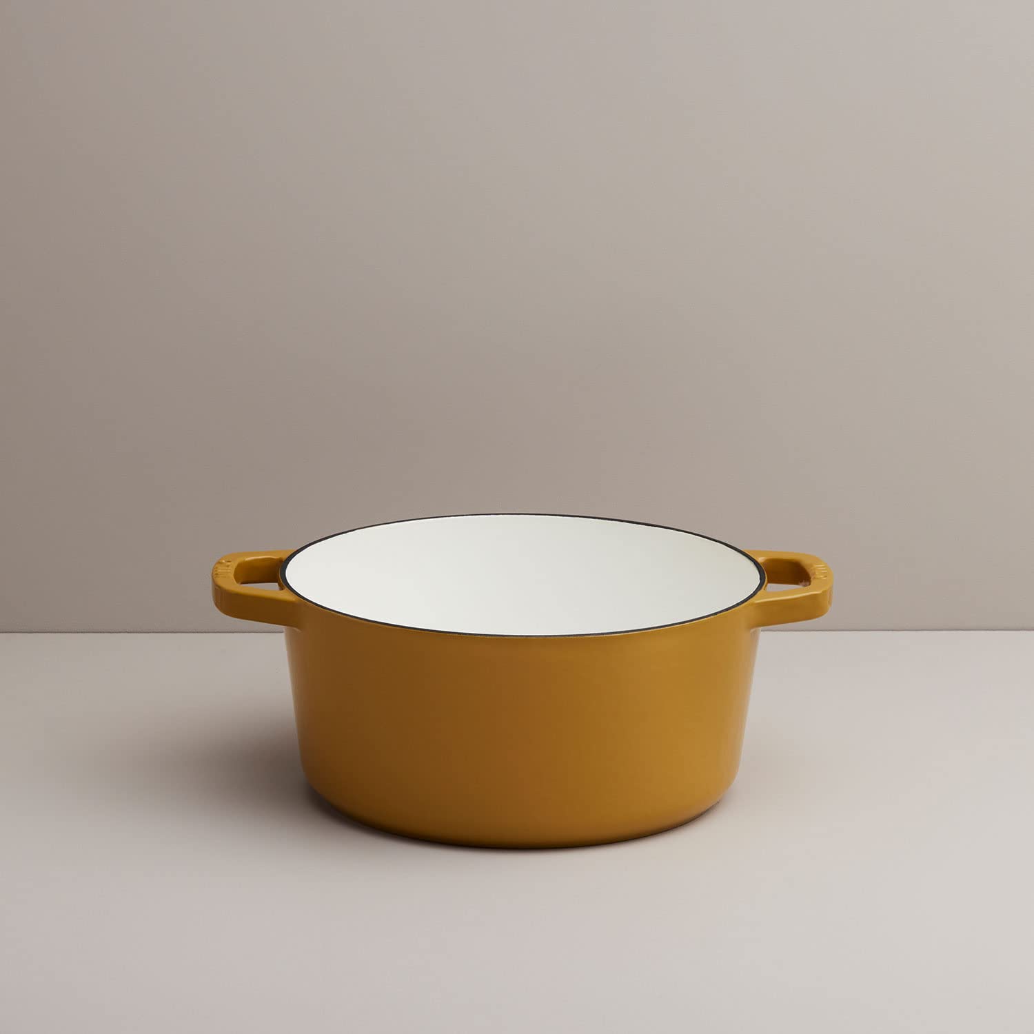 Premium 3.5-Quart Enameled Cast Iron Dutch Oven with Lid - Kana Milo Series | Heavy Duty Casserole Pot for Baking, Braising & Slow Cooking | Oven & Dishwasher Safe Enamel Coating | Dijon with Gold Knob | Perfect for Soups, Stews & Family Dinners