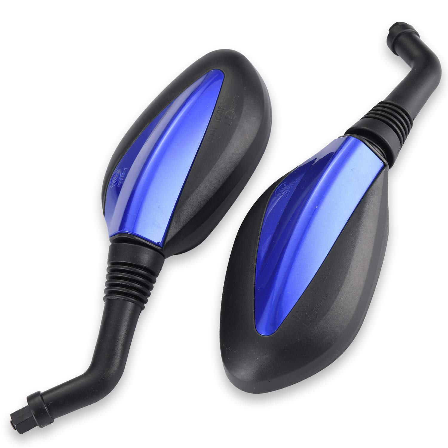 8mm Blue Side Mirrors for GY6 50cc 125cc 150cc 250cc Scooter Moped Motorcycle - Universal Fit Rear View Mirrors for Chinese ATV, Perfect for City Commuting & Street Riding