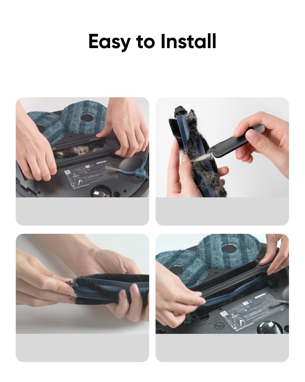 eufy Robot Vacuum Omni C20 Accessories Kit - 1 Rolling Brush, 1 Brush Guard, 1 Cleaning Tool | Replacement Parts for Easy Maintenance | Perfect for Hard Floors & Carpets