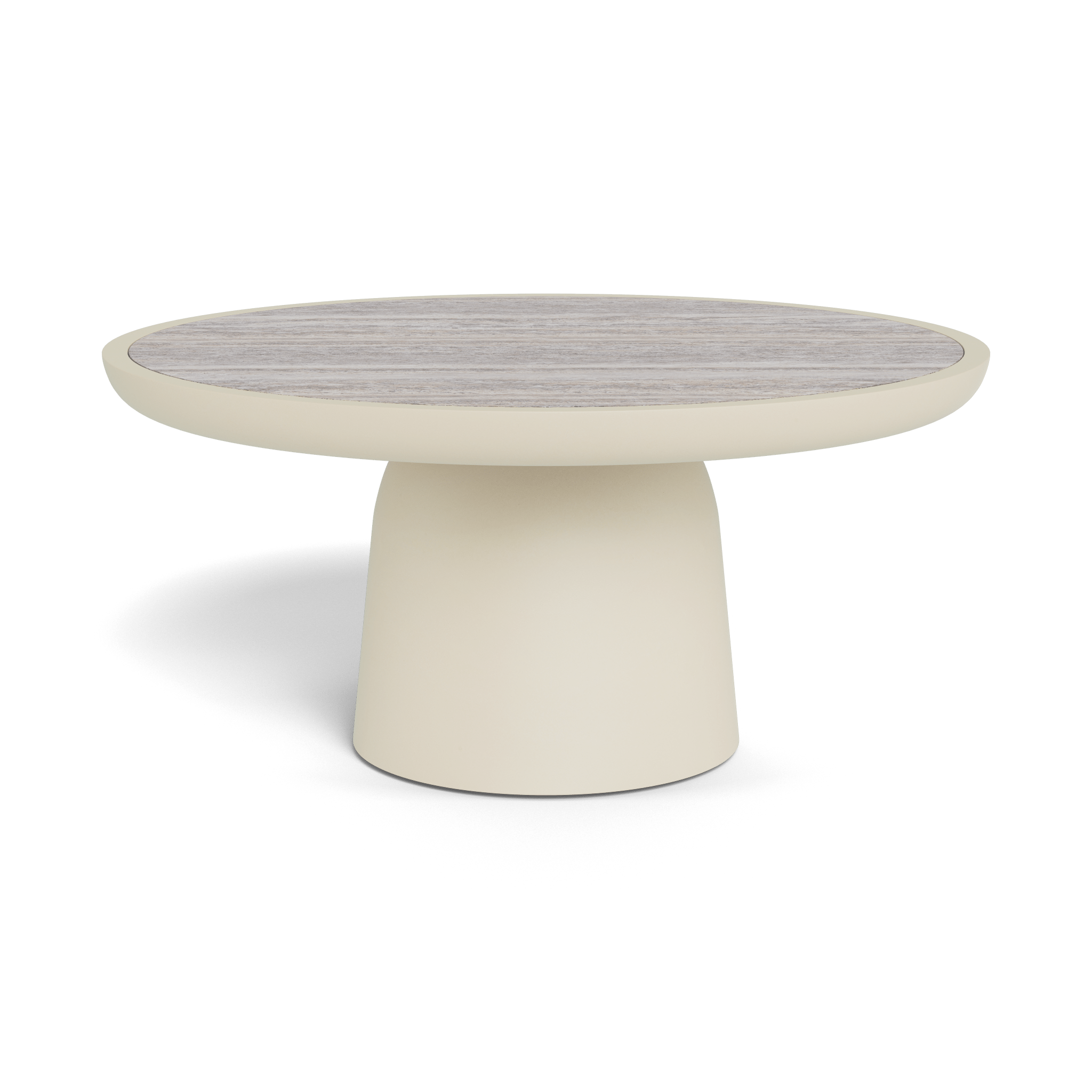 Nova 30-inch Round Aluminum Coffee Table - Modern & Durable Indoor/Outdoor Living Room Furniture for Home, Patio, or Office Decor