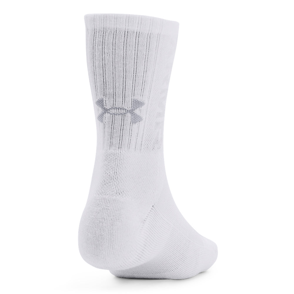 Under Armour Men's 3-Pack Mid Crew Socks - Breathable Athletic Socks for Running, Basketball & Workout - Comfortable Performance Socks for Sports & Daily Wear