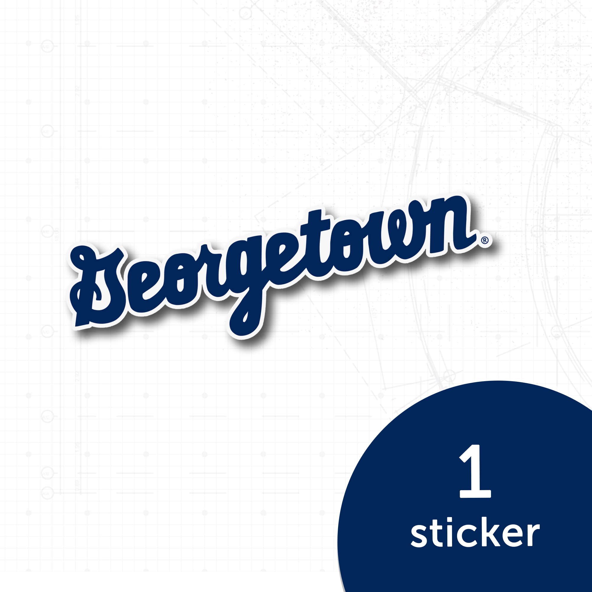 Georgetown University Hoyas GU Cactus Sticker - Waterproof Vinyl Decal for Laptop, Water Bottle, Car, Scrapbook (Set of 5) - Perfect for College Dorm Decor, School Spirit & Fan Gifts