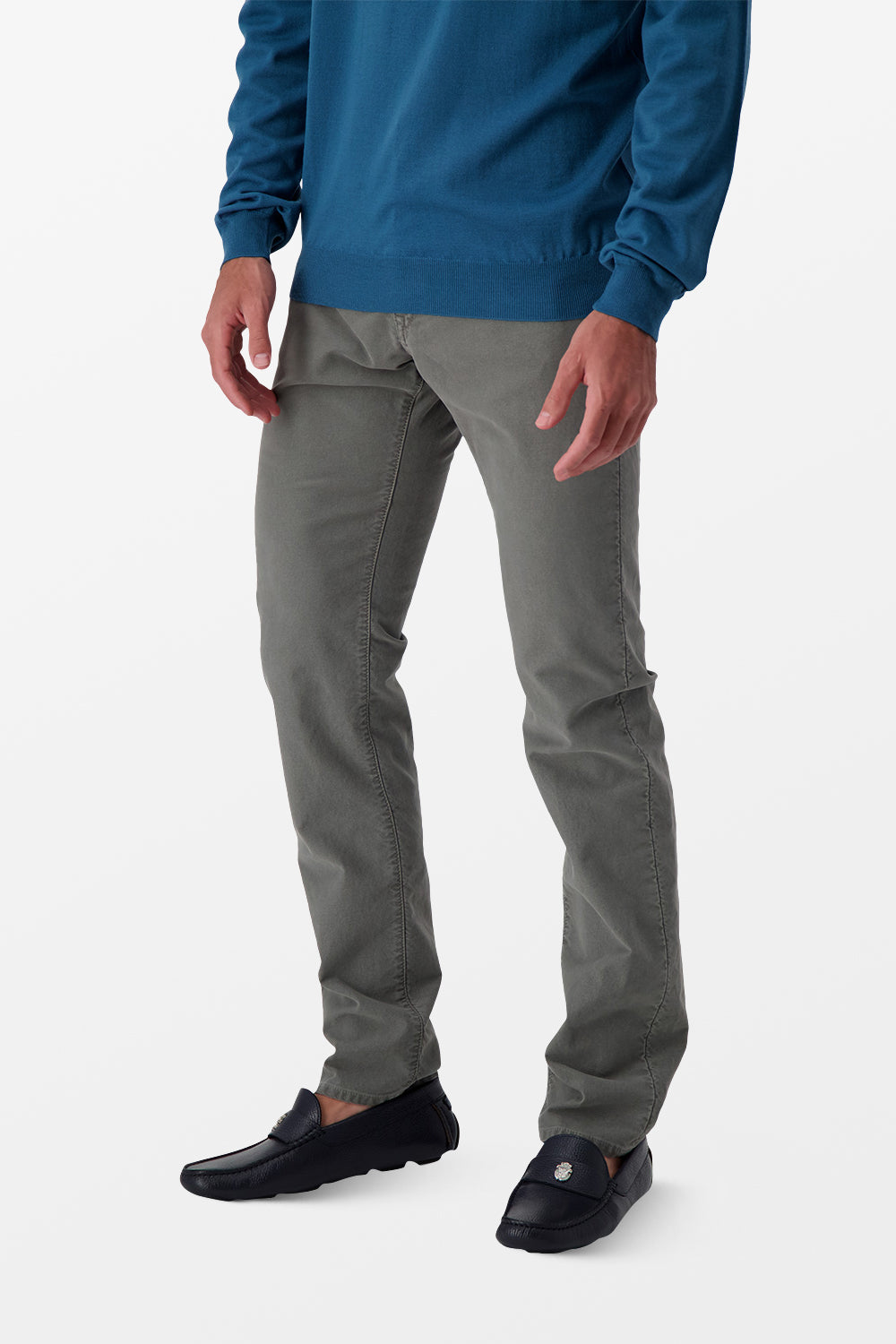 Incotex Grey Casual Trousers for Men - Comfortable Slim Fit Chino Pants for Office, Travel & Everyday Wear
