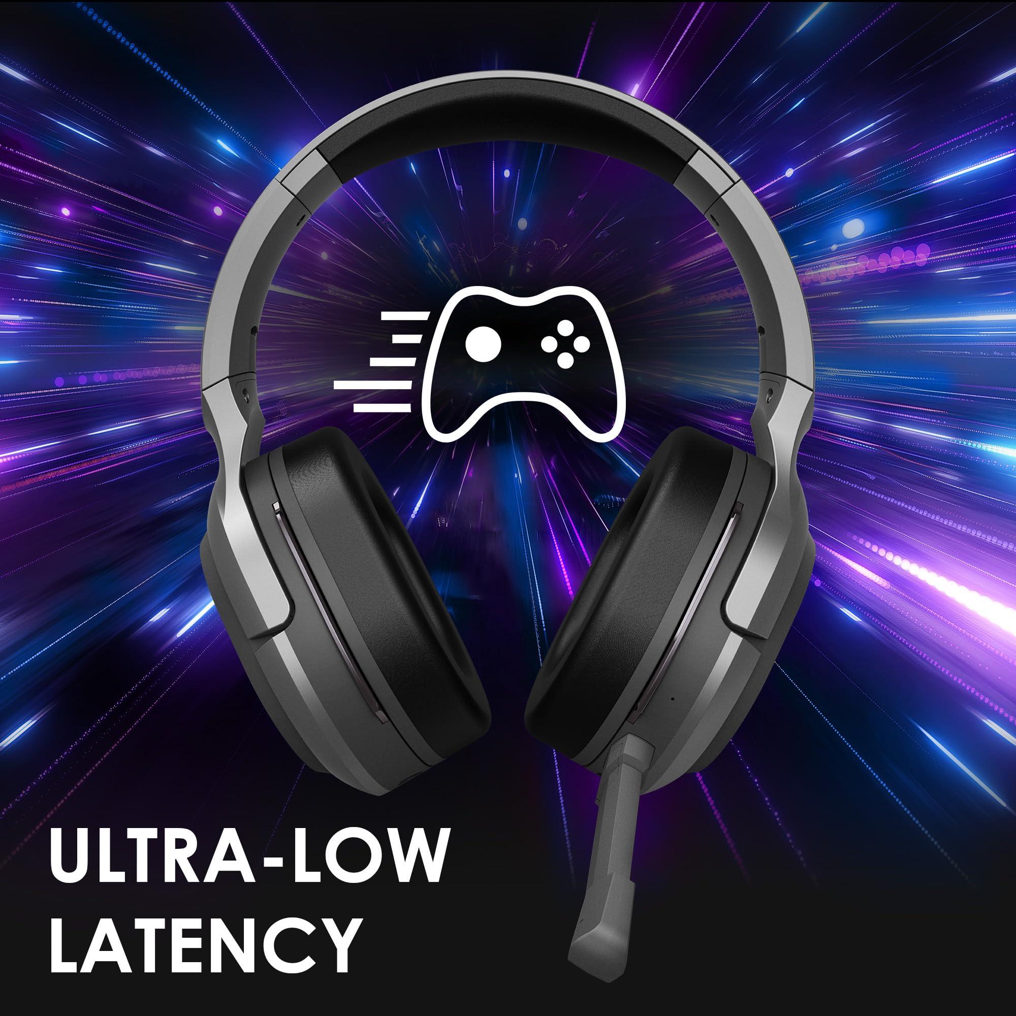 MSI IMMERSE GH50 Wireless Gaming Headset with 7.1 Surround Sound - Low Latency 2.4GHz Connection, Immersive Audio & Bass Boost - Omnidirectional Mic for PC, PS5, Xbox & Streaming | Perfect for FPS, RPG & Multiplayer Gaming