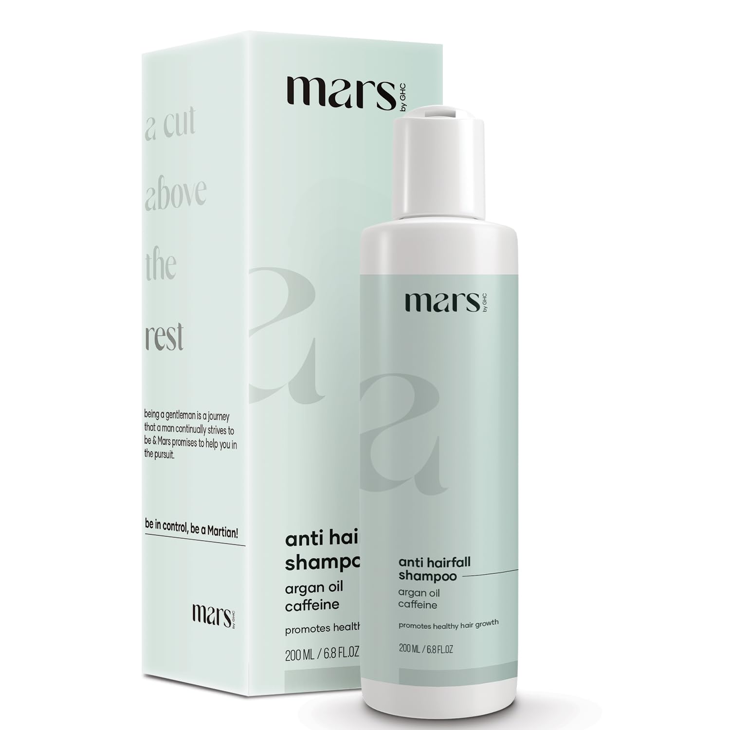GHC Hair Shampoo with Aloe Vera, Argan Oil & Caffeine - Sulfate, Paraben & SLS Free (200ml) | Hydrating & Volumizing for Dry, Damaged Hair - Daily Use for Shiny, Healthy Locks