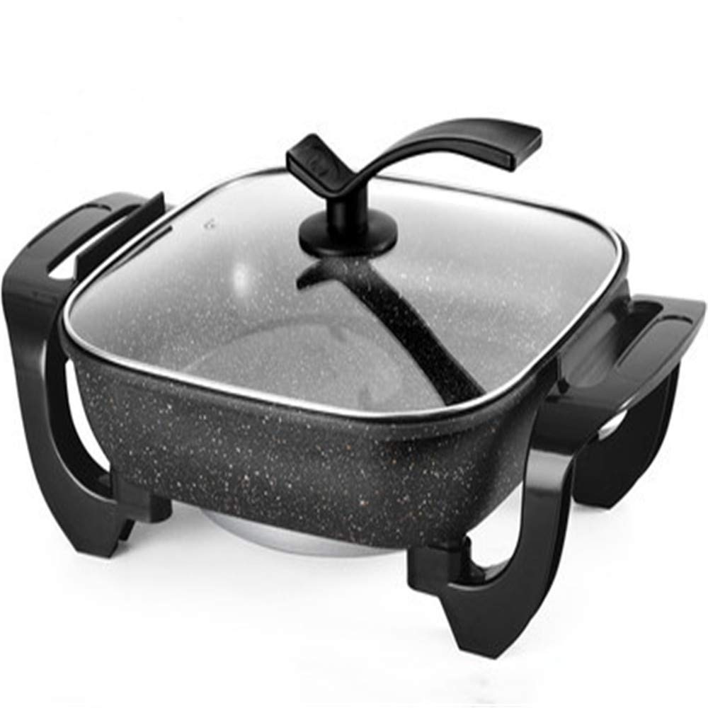 Non-Stick Personal Electric Skillet with Tempered Glass Lid - 800W Fast Heating, Adjustable Temperature Control & Indicator Light - Perfect for Dorm Rooms, Small Kitchens & Camping (16.9 x 11.8 x 4.7 Inches)