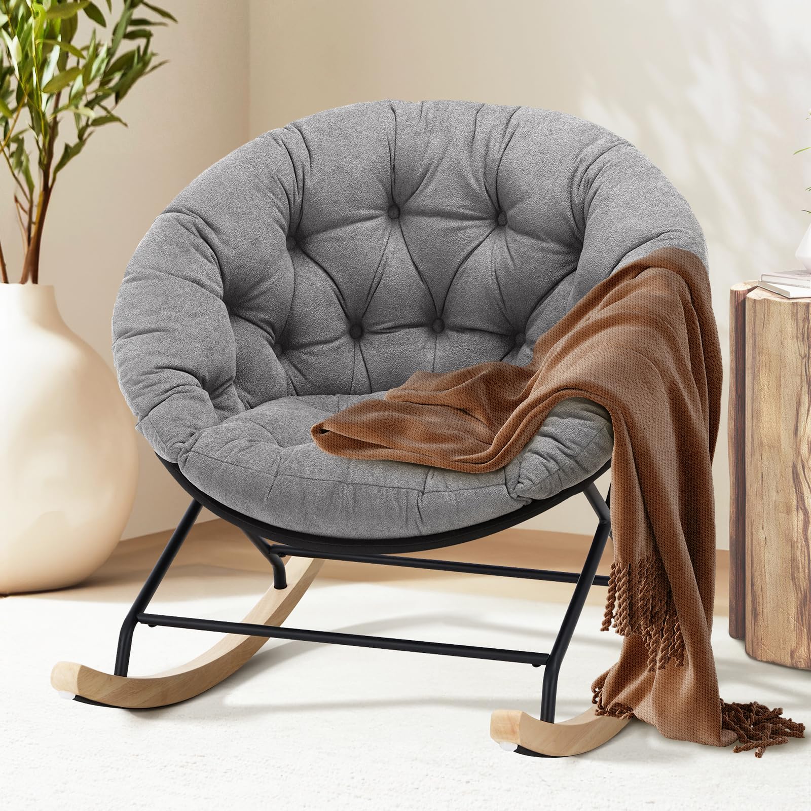 The Perfect Companion for Every Moment: The COLAMY Upholstered Glider Rocking Chair