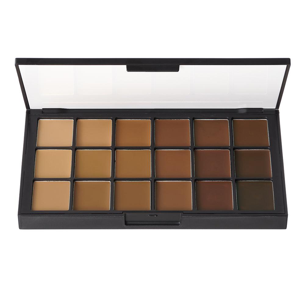 Ben Nye Matte HD Foundation Palette - 18 Colors Professional Makeup Kit for Flawless Coverage | Perfect for Photoshoots, Theater & Special Effects Makeup