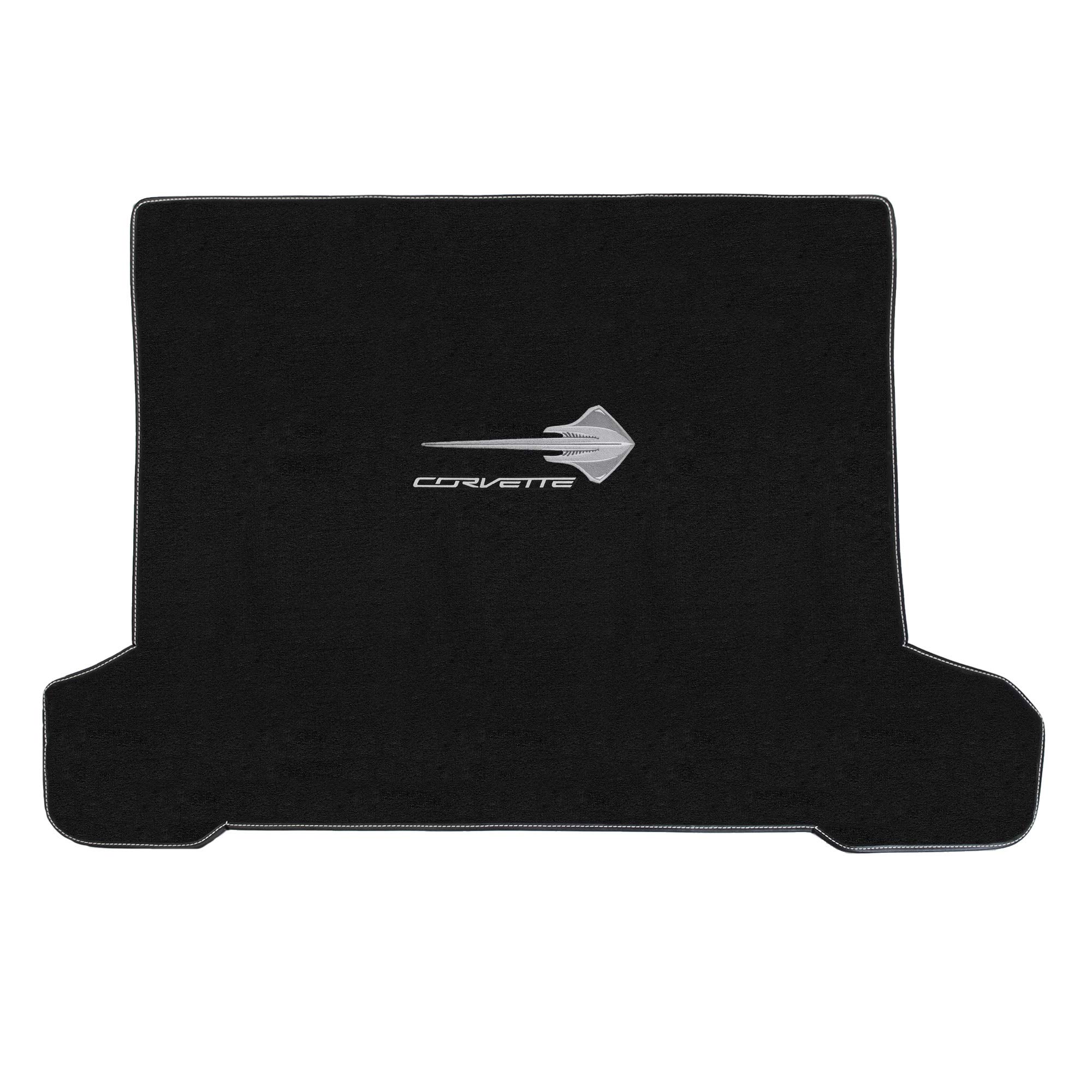 Premium Custom-Fit Carpeted Floor Mats for Corvette C7 2014-2019 - Luxury Car Floor Liners (Charcoal, Coupe) | Perfect for Daily Driving & Road Trips | 'Corvette' Stingray Logo Design