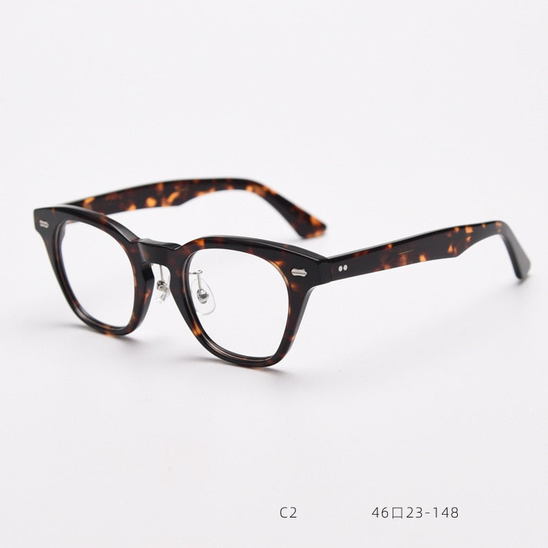 CCspace Unisex Full Rim Square Acetate Fiber Eyeglasses 55683 - Stylish & Durable Frame for Men & Women - Perfect for Reading, Work & Fashion Accessories