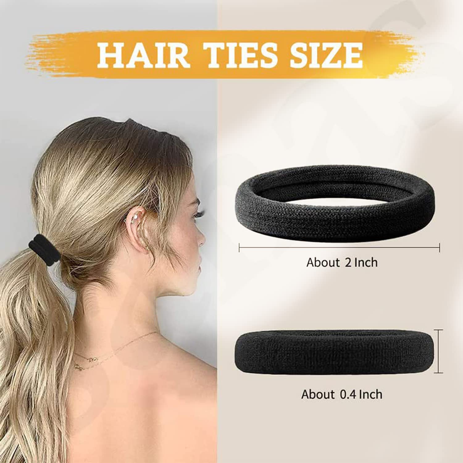 BIRDWARE Stretchable Hair Bands for Women & Girls - Soft Elastic Cotton Hair Ties with Hair Bows - Perfect for Ponytails, Braids, and Everyday Hairstyles