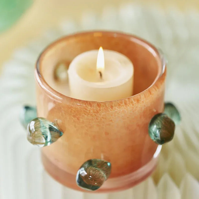 Gemstone Cluster Glass Vase & Candle Holder - Elegant Home Decor for Centerpieces, Wedding Decorations & Boho Style Interior Design