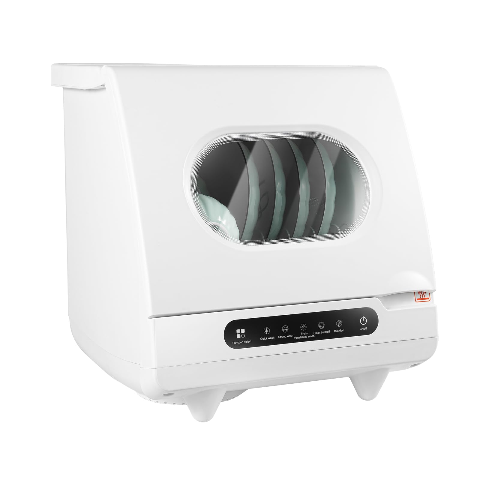 Portable Countertop Dishwasher for Small Spaces - 1200W Compact Dishwasher for 2-6 Place Settings, 4-5L Water Usage - Perfect for Apartments, Dorms, RVs & Tiny Homes | Quick Cleaning Solution for Kitchenettes & Mobile Living