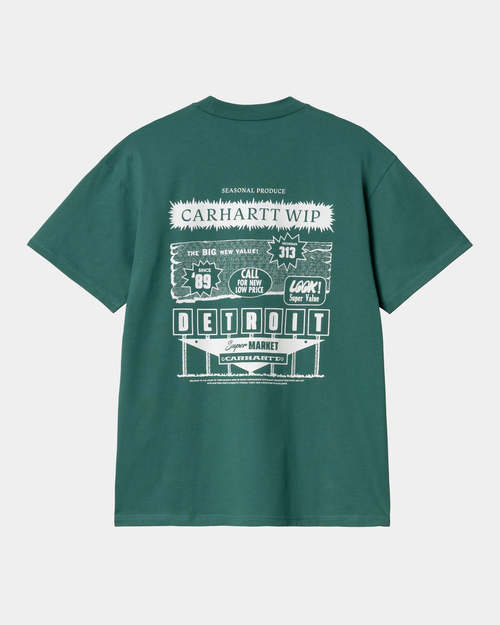 Premium Cotton Catalogue T-Shirt | Rainforest Green & White | Eco-Friendly Casual Wear for Men & Women
