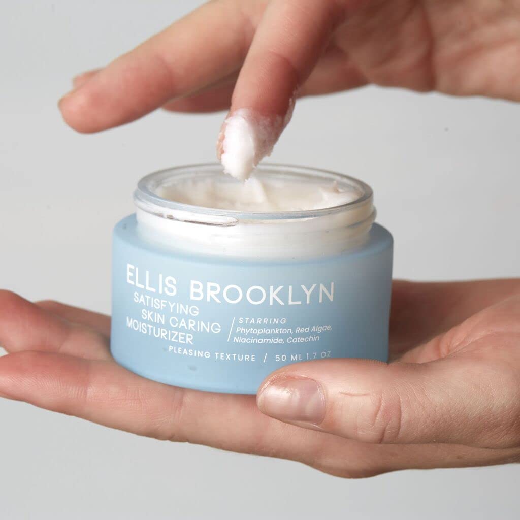Ellis Brooklyn Satisfying Skin Care Moisturizer - Hydrating Face Cream with Squalane & Niacinamide for Dry & Sensitive Skin | Day & Night Facial Moisturizer for Women & Men | Perfect for Daily Skincare Routine & Makeup Prep