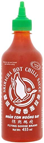 Flying Goose Sriracha Hot Chili Sauce 455ml (Pack of 6) | Spicy Thai Chili Garlic Sauce for Cooking, Dipping & Grilling – Perfect for Asian Dishes, Burgers & Wings