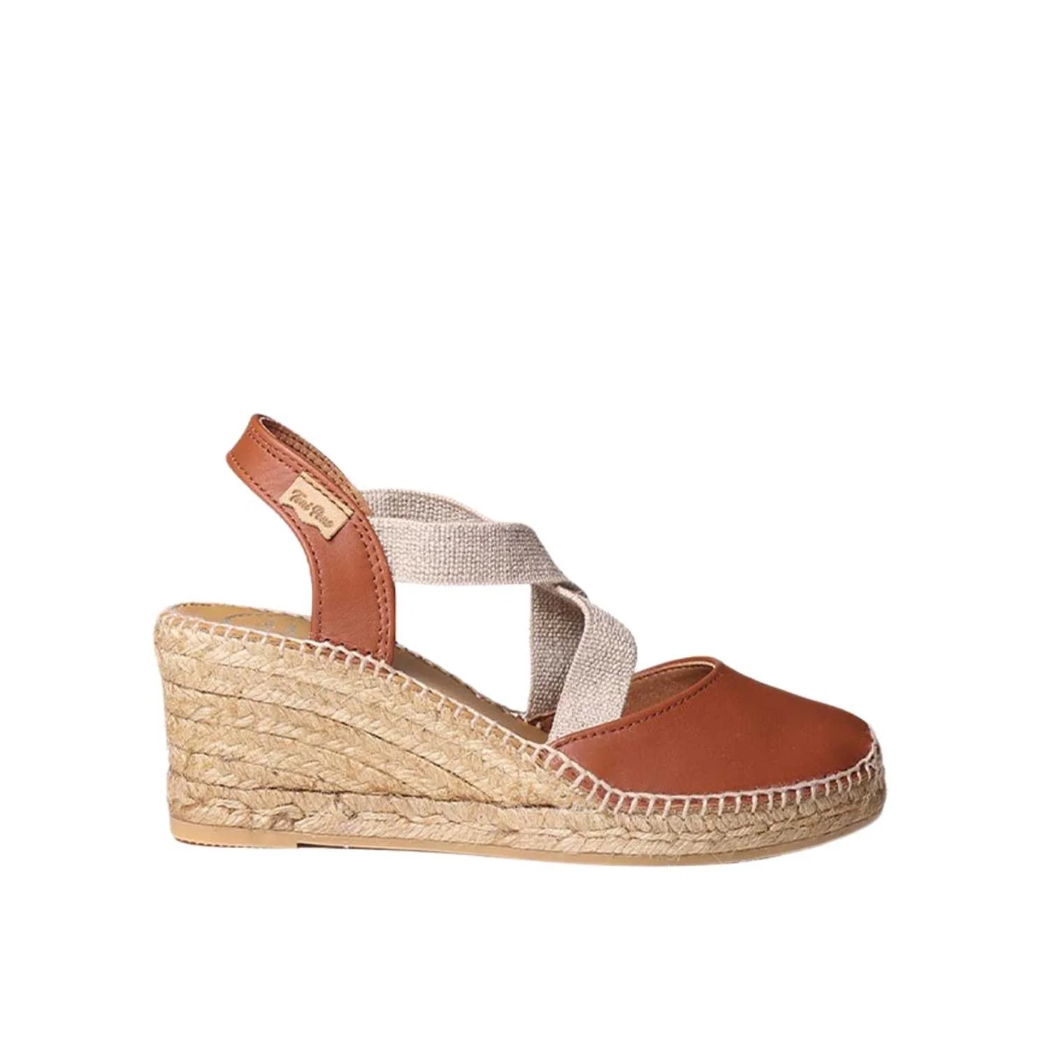 Women's Plain Leather Wedge Espadrilles - Comfortable Summer Sandals for Casual Outings & Beach Vacations | Saba P