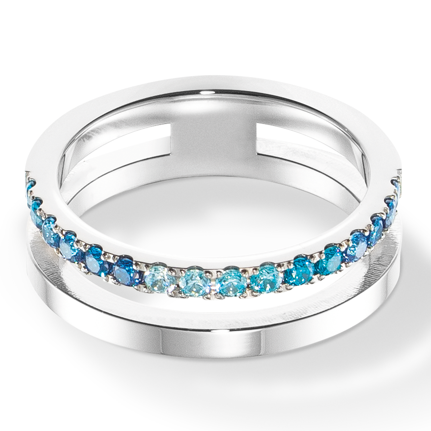 Eternal Unity Ring - Sterling Silver with Blue Gemstone for Couples, Wedding Bands, Anniversary Gifts & Romantic Occasions