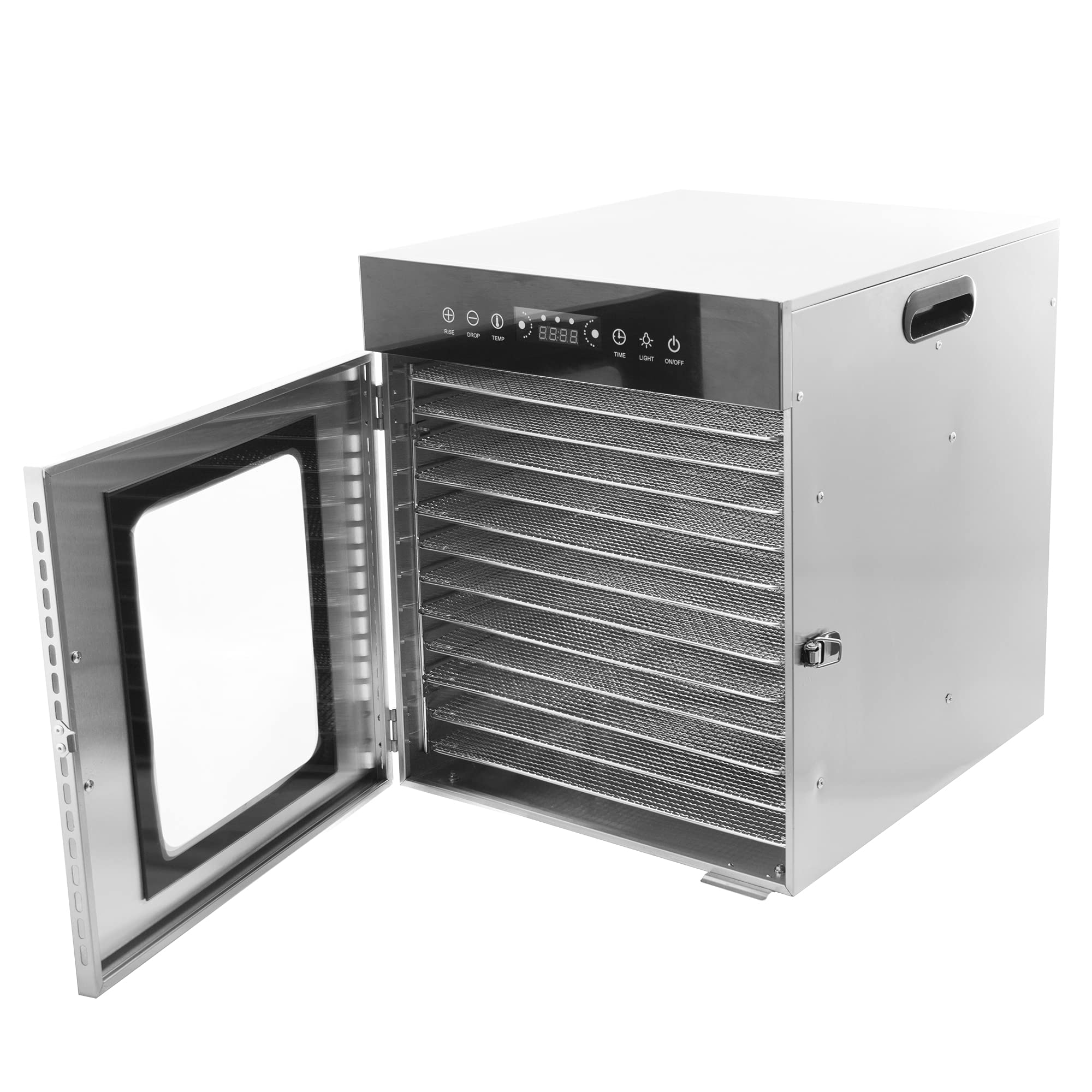Premium 1000W Stainless Steel Food Dehydrator - 12 Tray Electric Food Dryer with Temperature Control & 24H Timer for Jerky, Meat, Fruit, Herbs, Mushrooms, Vegetables - Perfect for Home Cooking, Camping, Healthy Snacks & DIY Pet Treats