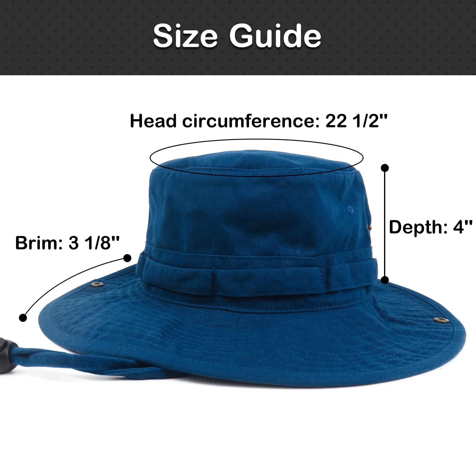 UV Protection Bucket Hat with Wide Brim - Lightweight Sun Hat for Men & Women, Perfect for Fishing, Hiking, Safari and Outdoor Activities