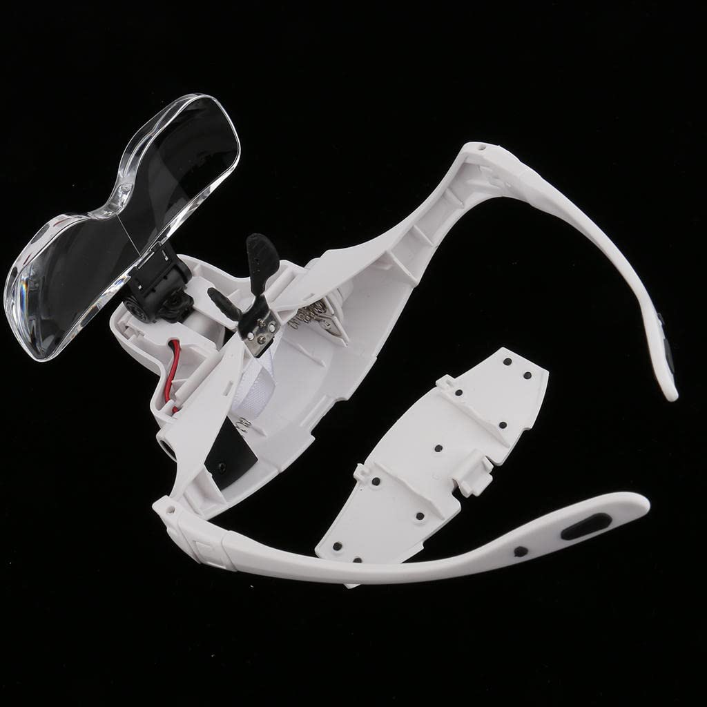 VMS INDIA 5 Lens Magnifying Headset with LED Light - Professional Eyelash Extension & Microblading Tool for Precise Work - Perfect for Salon, Spa & Home Use
