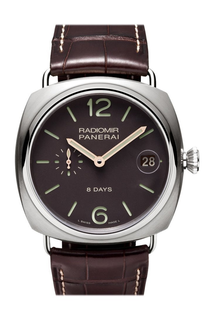 Panerai Radiomir 8 Days Titanium 45mm Brown Dial Men's Luxury Watch PAM00346 - Perfect for Business, Formal Events & Watch Collectors