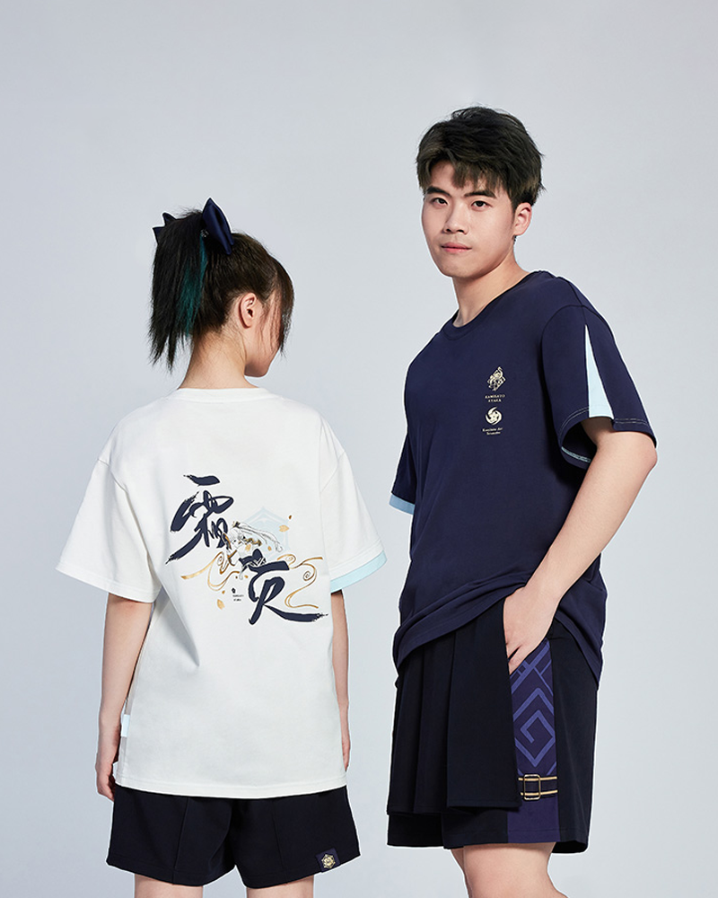 Genshin Impact Kamisato Ayaka Anime Cosplay T-Shirt - Official Character Print Cotton Tee for Gaming Fans & Anime Lovers - Perfect for Conventions, Cosplay & Casual Wear