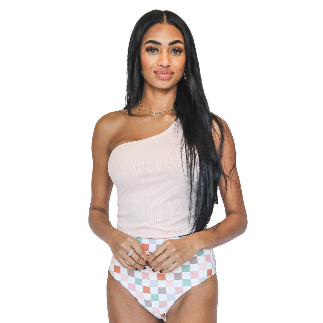 Women's Single Shoulder Tankini Top - Sexy Swimwear for Beach & Pool - Perfect for Summer Vacation & Water Sports