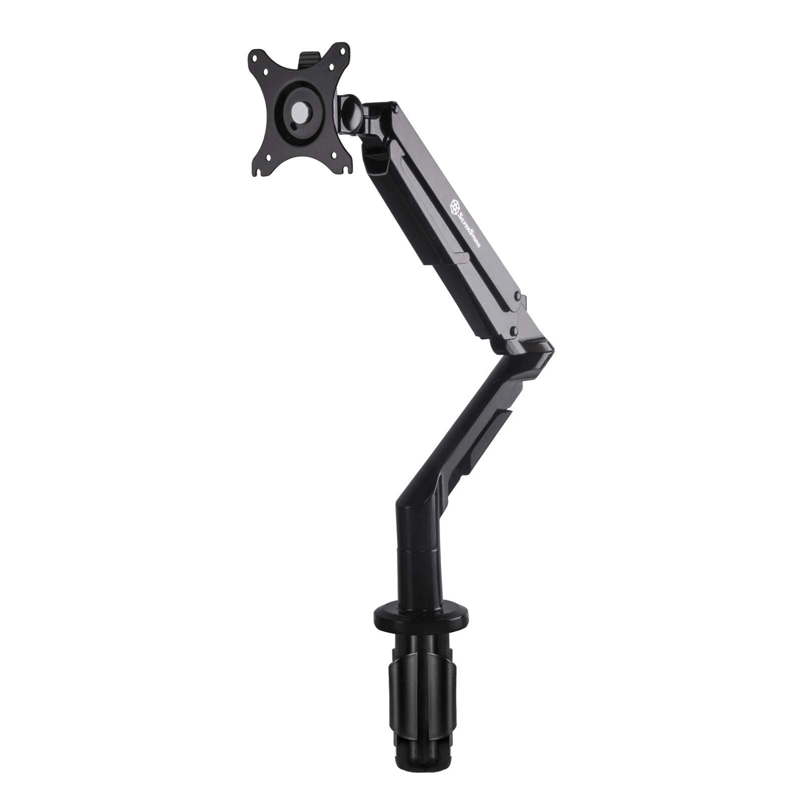 SilverStone Technology ARM12B VESA Monitor Mount - Adjustable Riser Arm for 13-36